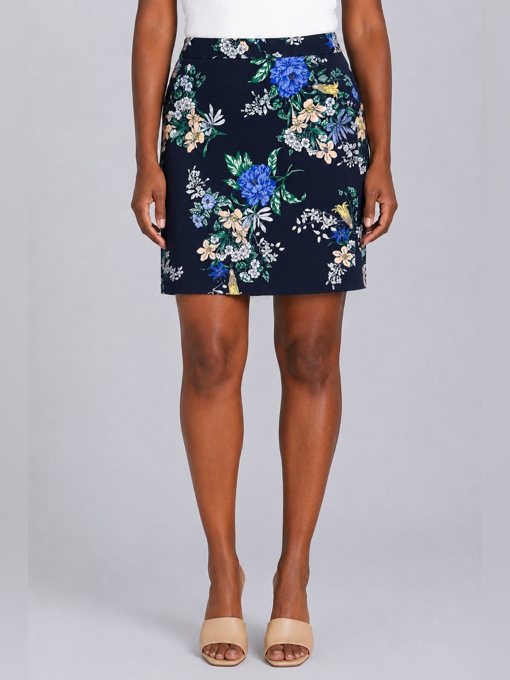 Ann Taylor | A-Line Skirt Navy | Size 12 | Like New | Business Casual Floral